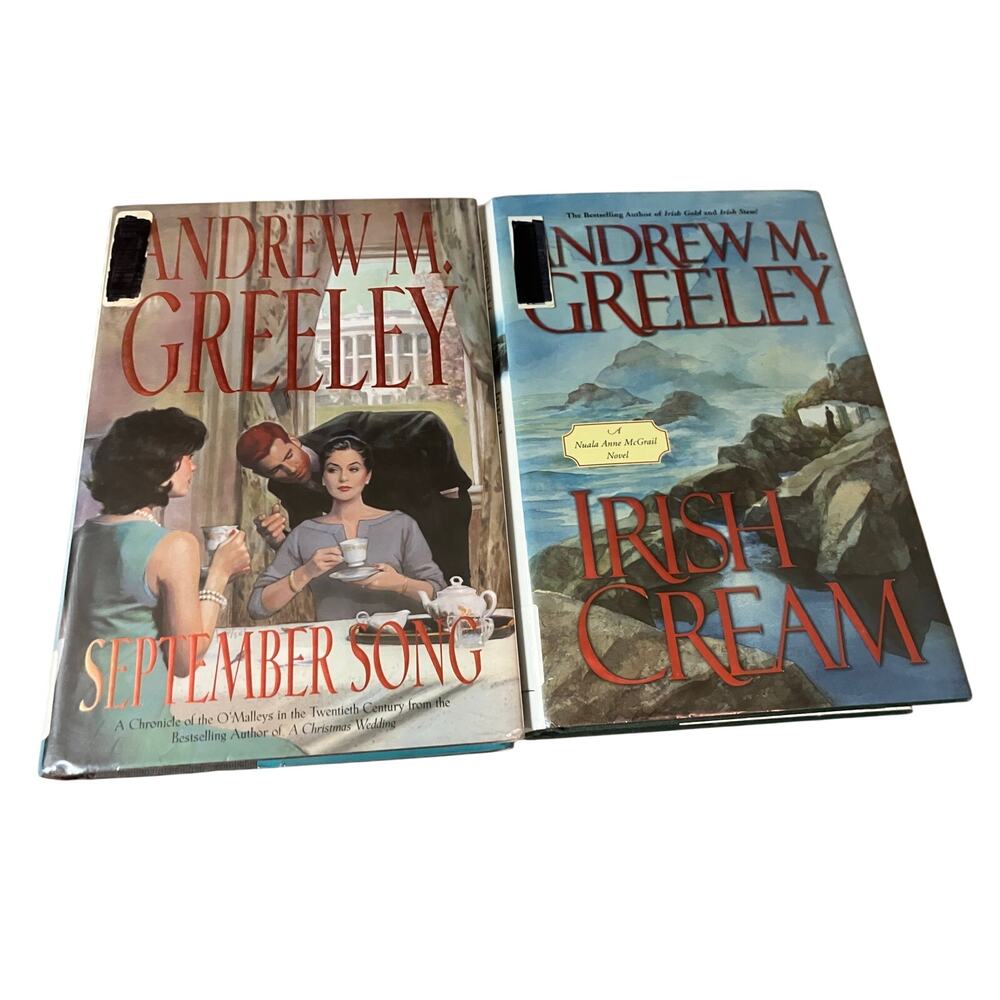 Andrew M. Greeley Books (2) September‎ Song, Irish Cream HC, Ex-Libris 1st Ed.